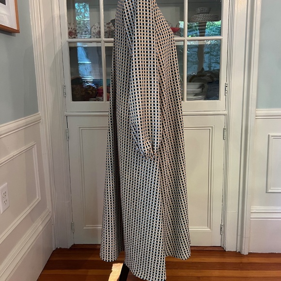 Stine Goya Nini Printed Cloque-Jacquard Midi Dress, Size S, V-Neck Check Pattern - Picture 7 of 11